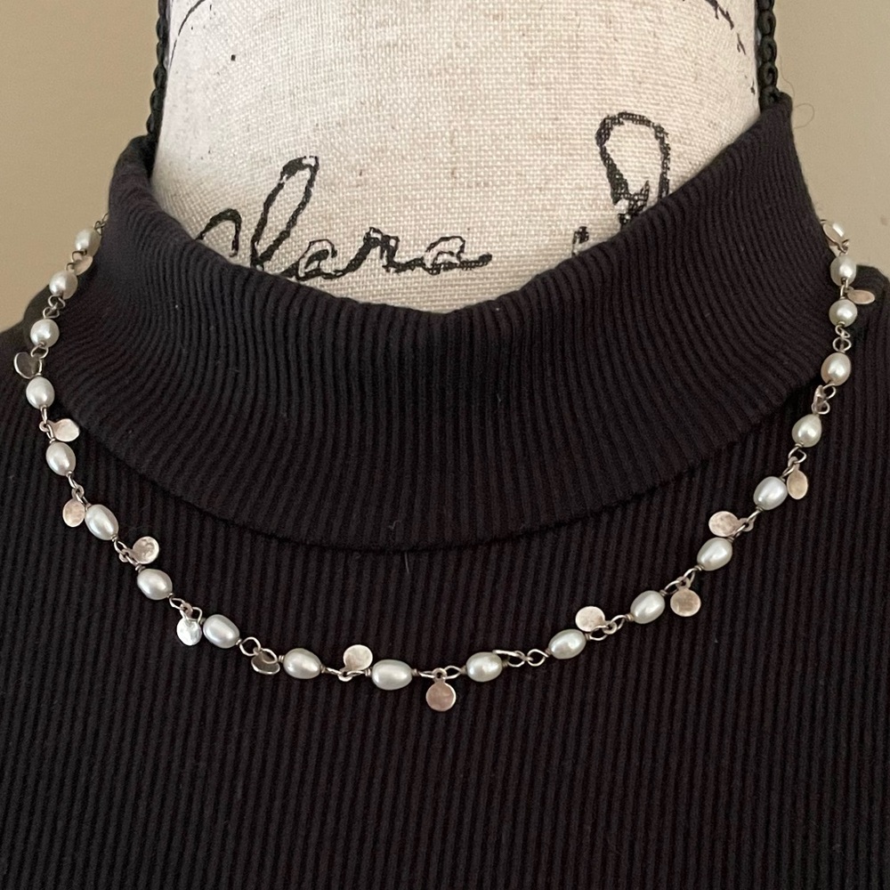 Silpada Sterling Silver and Freshwater Pearl Wisdom Necklace - Picture 5 of 8